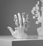 Mosaic-Hand Statue made of Resin – Abstract Palm Figure
