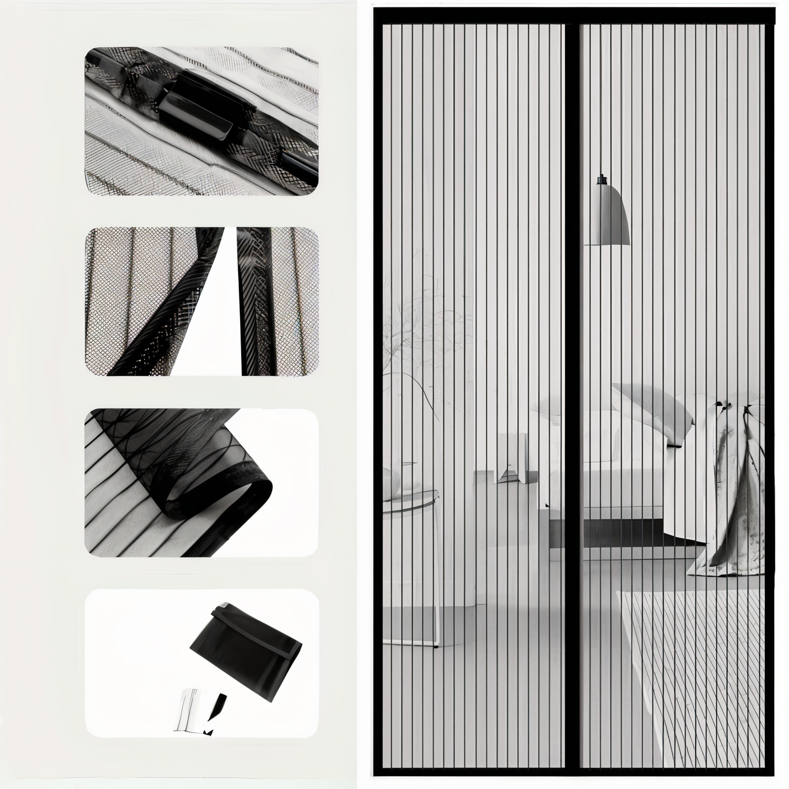NetShield Mosquito Door Net with Magnetic Closure