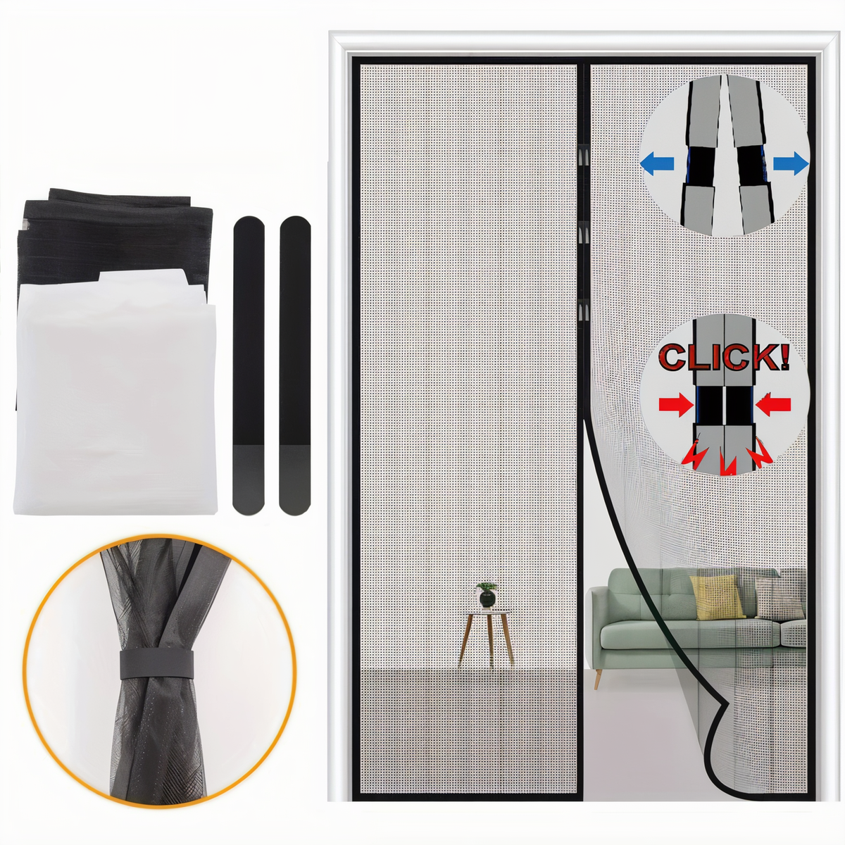 NetShield Mosquito Door Net with Magnetic Closure
