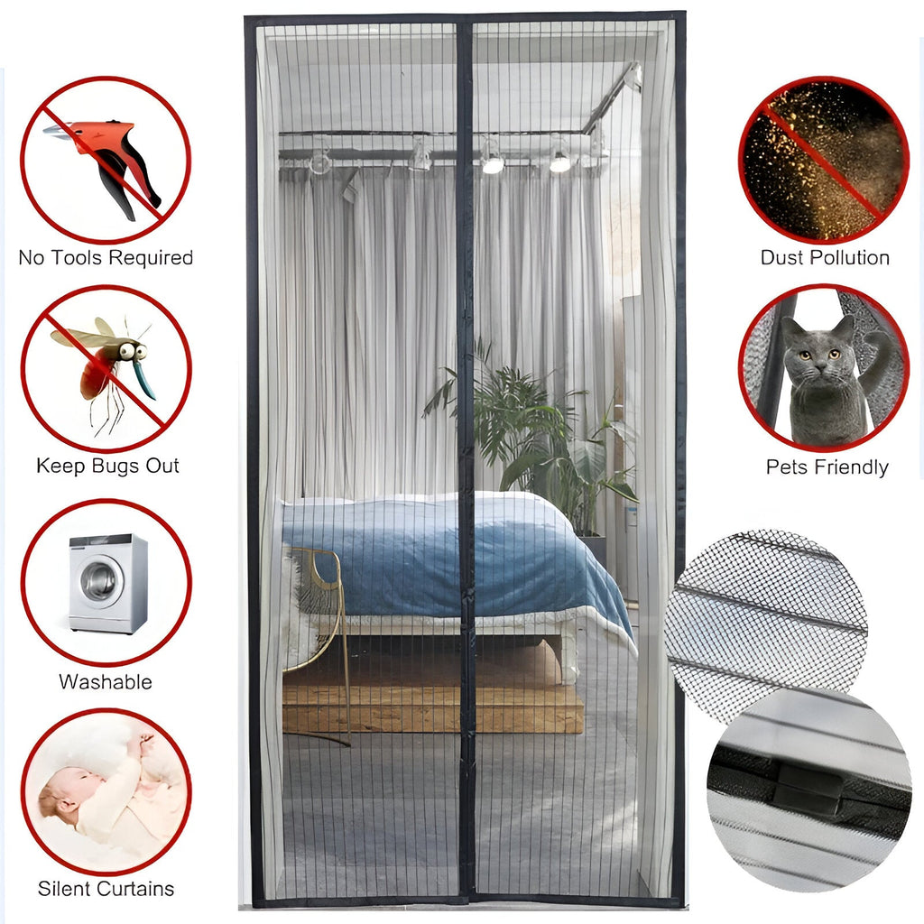 NetShield Mosquito Door Net with Magnetic Closure