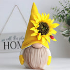 Cute Handmade Gnome Figure with Yellow Sunflower