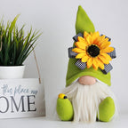 Cute Handmade Gnome Figure with Yellow Sunflower