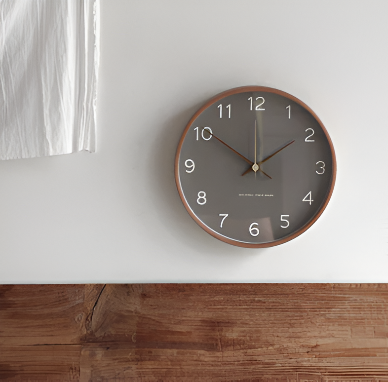 Elegant Wall Clock Made of Wood – Silent, Large (30 cm)