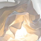 ShadeGlow Adjustable Pendant Light with Sculpted Paper Shade Design