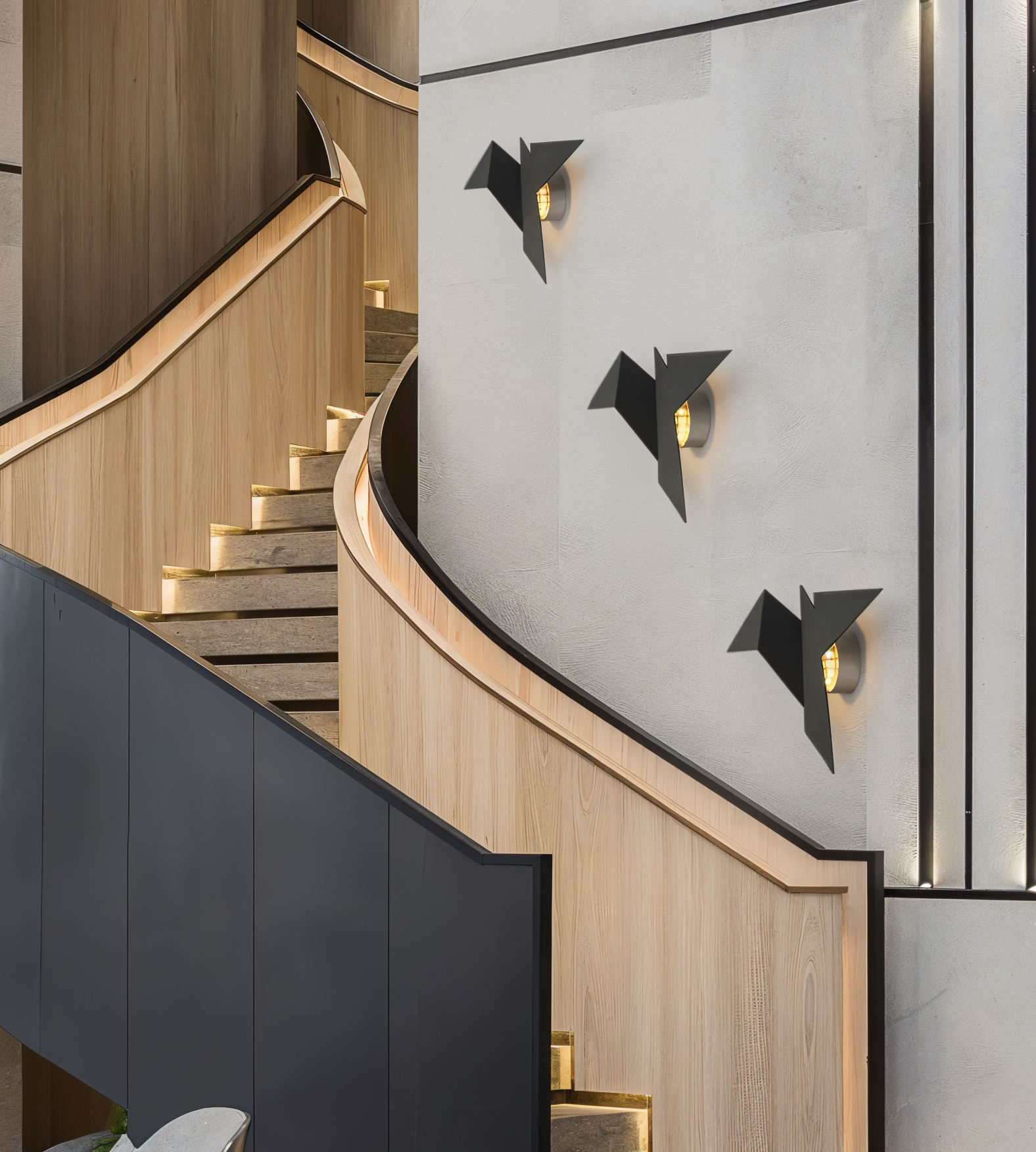 OriTori Wall Light - Geometric Origami Bird Wall Light - Japanese Style Wall Light Design