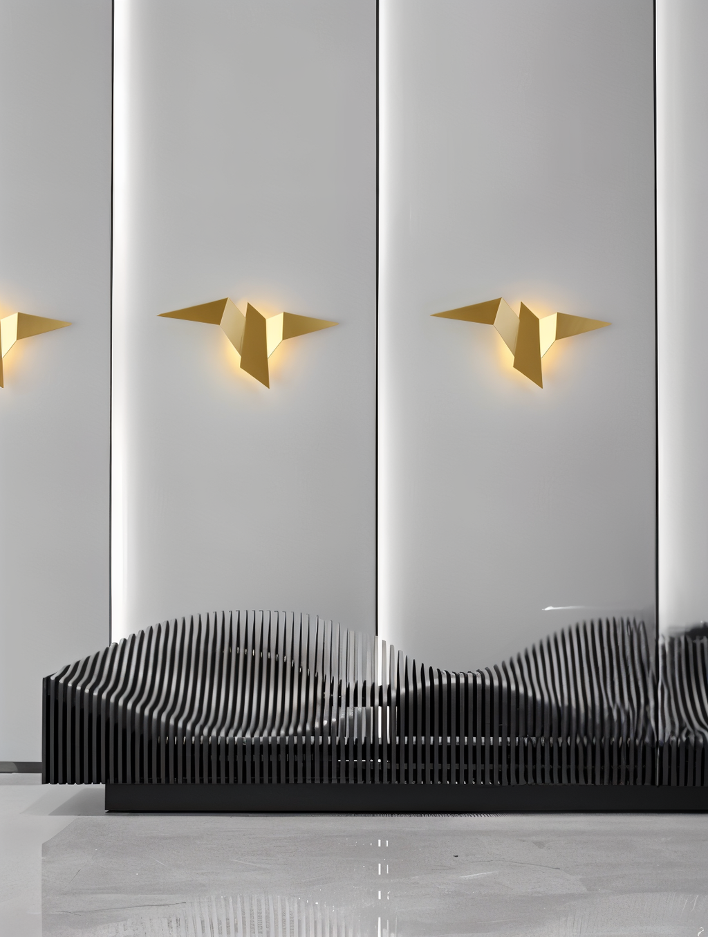 OriTori Wall Light - Geometric Origami Bird Wall Light - Japanese Style Wall Light Design