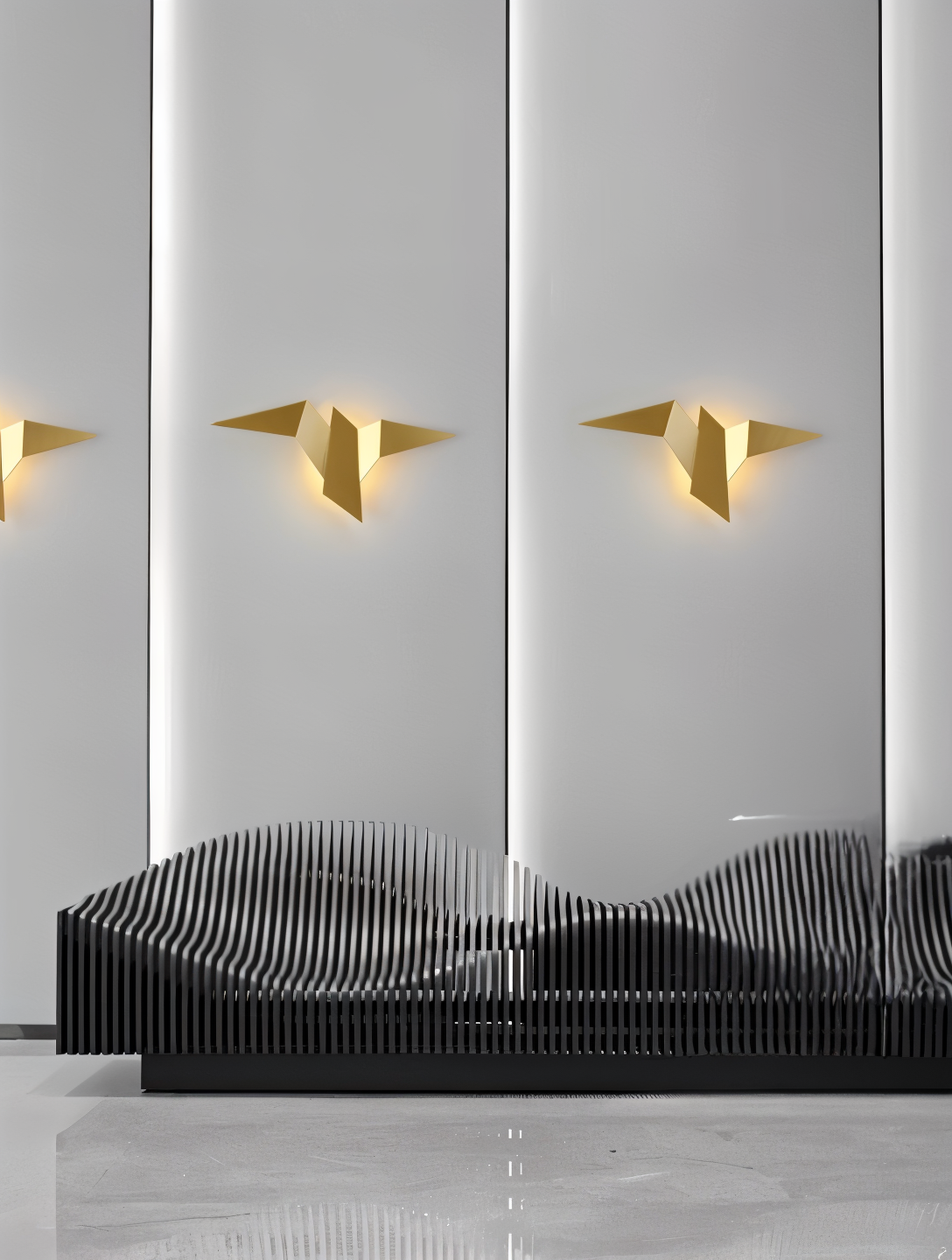OriTori Wall Light - Geometric Origami Bird Wall Light - Japanese Style Wall Light Design