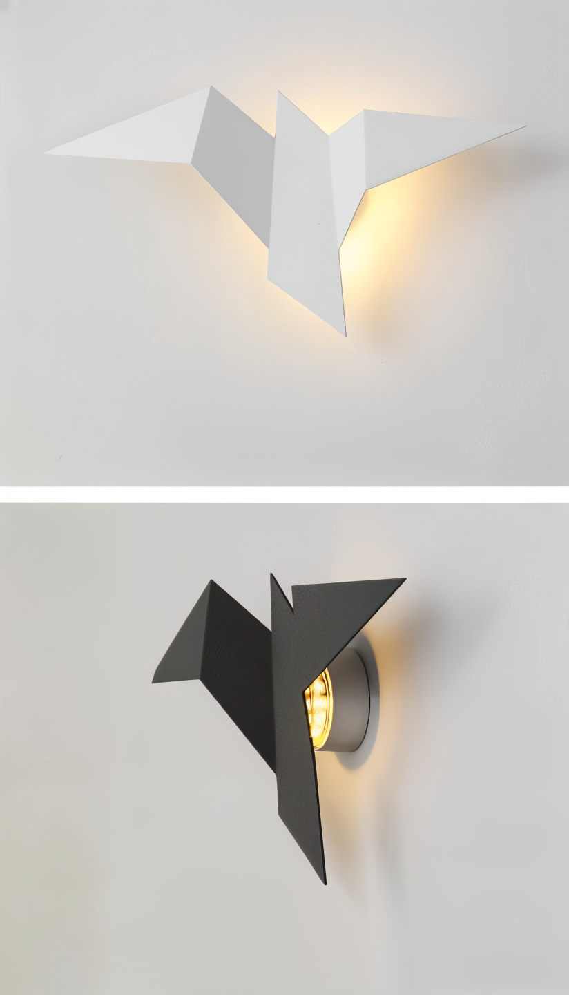 OriTori Wall Light - Geometric Origami Bird Wall Light - Japanese Style Wall Light Design