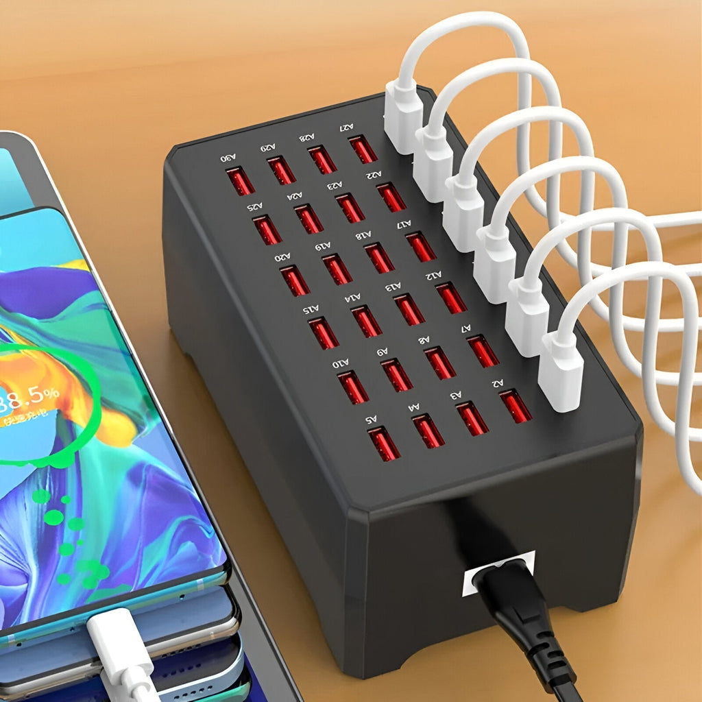 PowerPort Pro 30 - Universal Multi-USB Charging Station with 30 Ports