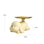 Decorative dog bowl holder with tray