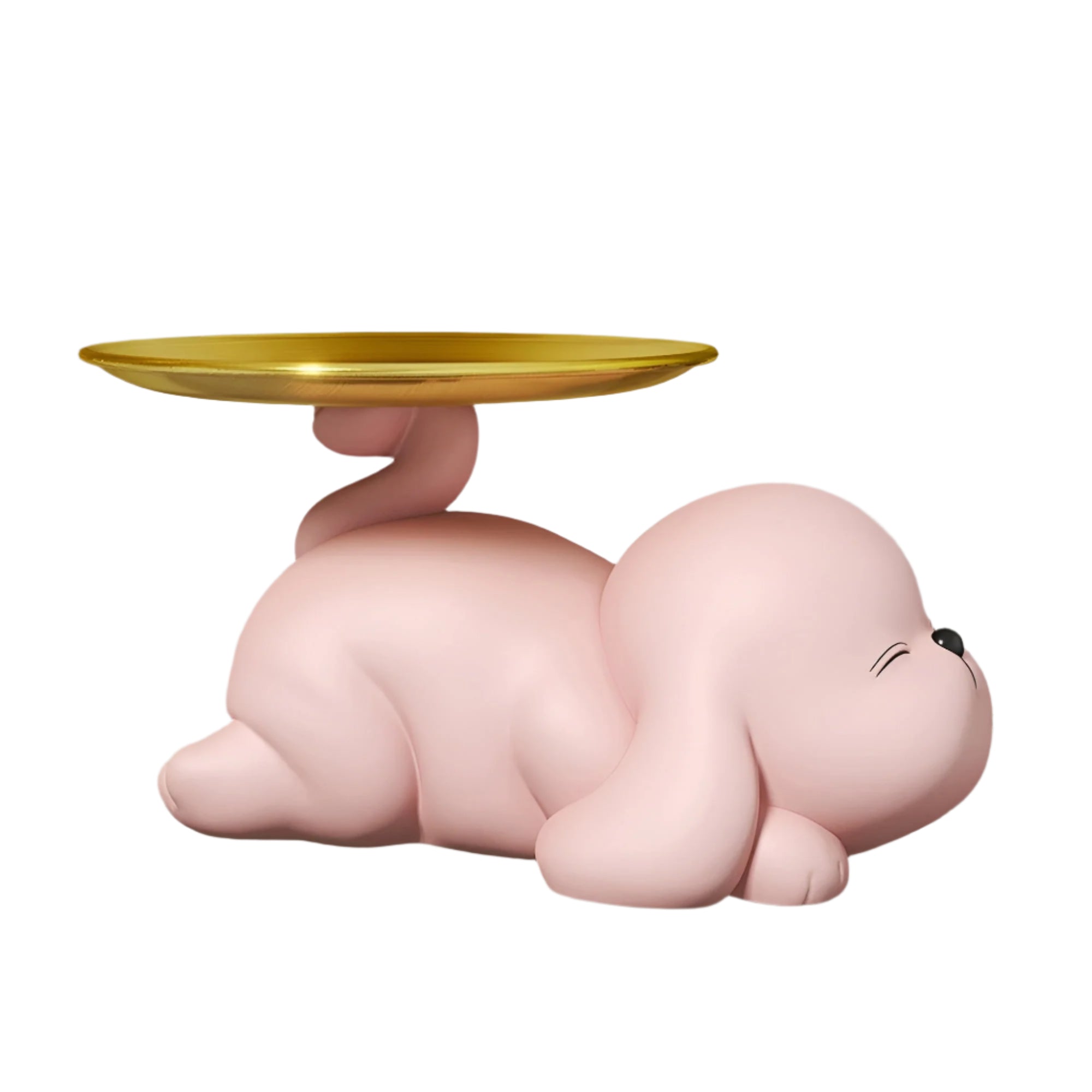Decorative dog bowl holder with tray