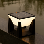 Black Square Solar Lamp for the Garden
