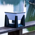 Black Square Solar Lamp for the Garden