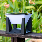 Black Square Solar Lamp for the Garden