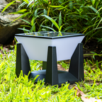 Black Square Solar Lamp for the Garden