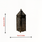 Decorative Iron Candle Holder with Arabesque Pattern