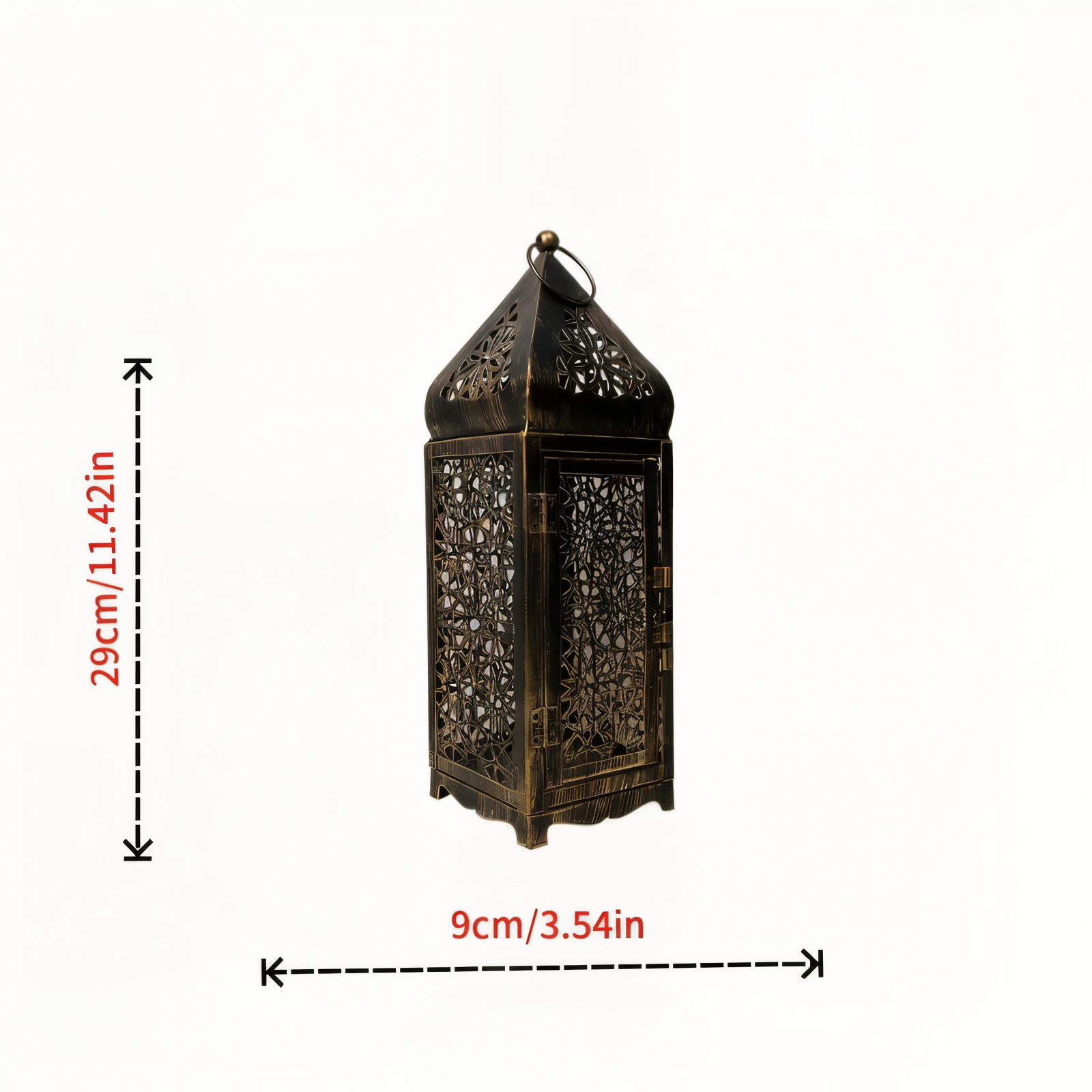 Decorative Iron Candle Holder with Arabesque Pattern