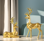 Magical Reindeer Decor Set made of Resin – 2-piece, Elegant Figures