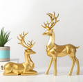 Magical Reindeer Decor Set made of Resin – 2-piece, Elegant Figures