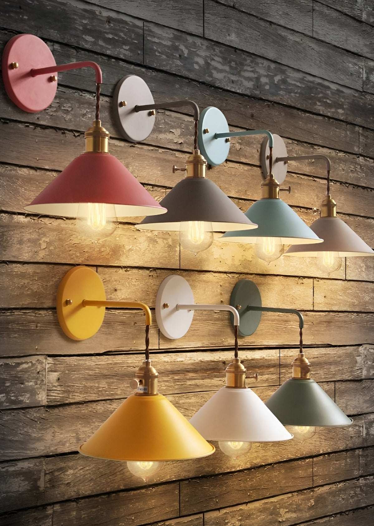 Retro Vintage Wall Lamp - Vintage-inspired Cone Metal Wall Lamp