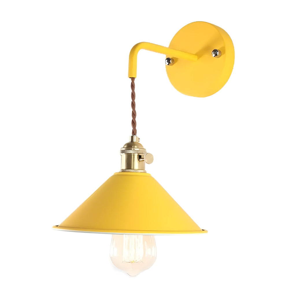 Retro Vintage Wall Lamp - Vintage-inspired Cone Metal Wall Lamp