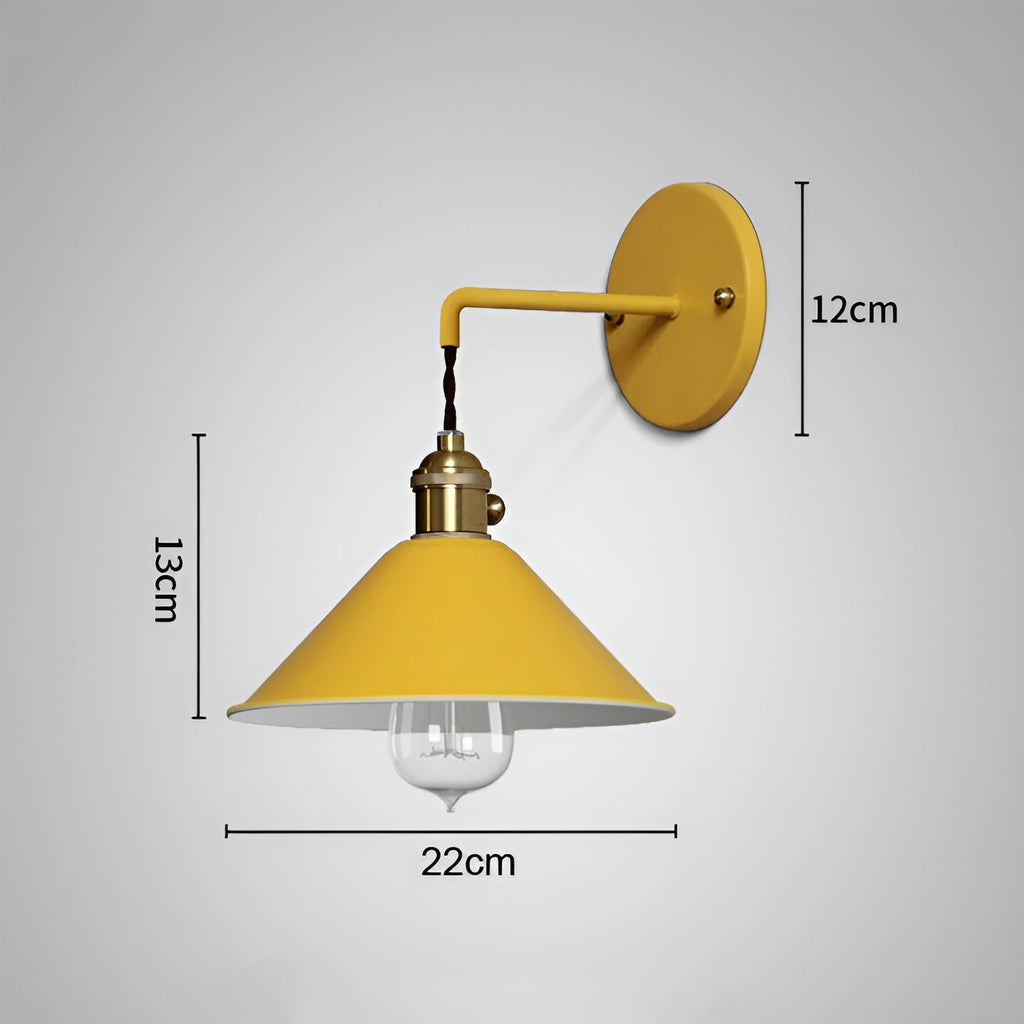 Retro Vintage Wall Lamp - Vintage-inspired Cone Metal Wall Lamp