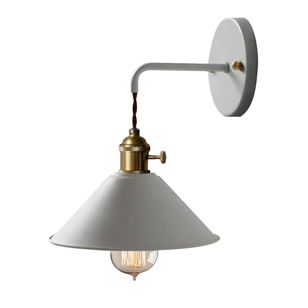 Retro Vintage Wall Lamp - Vintage-inspired Cone Metal Wall Lamp