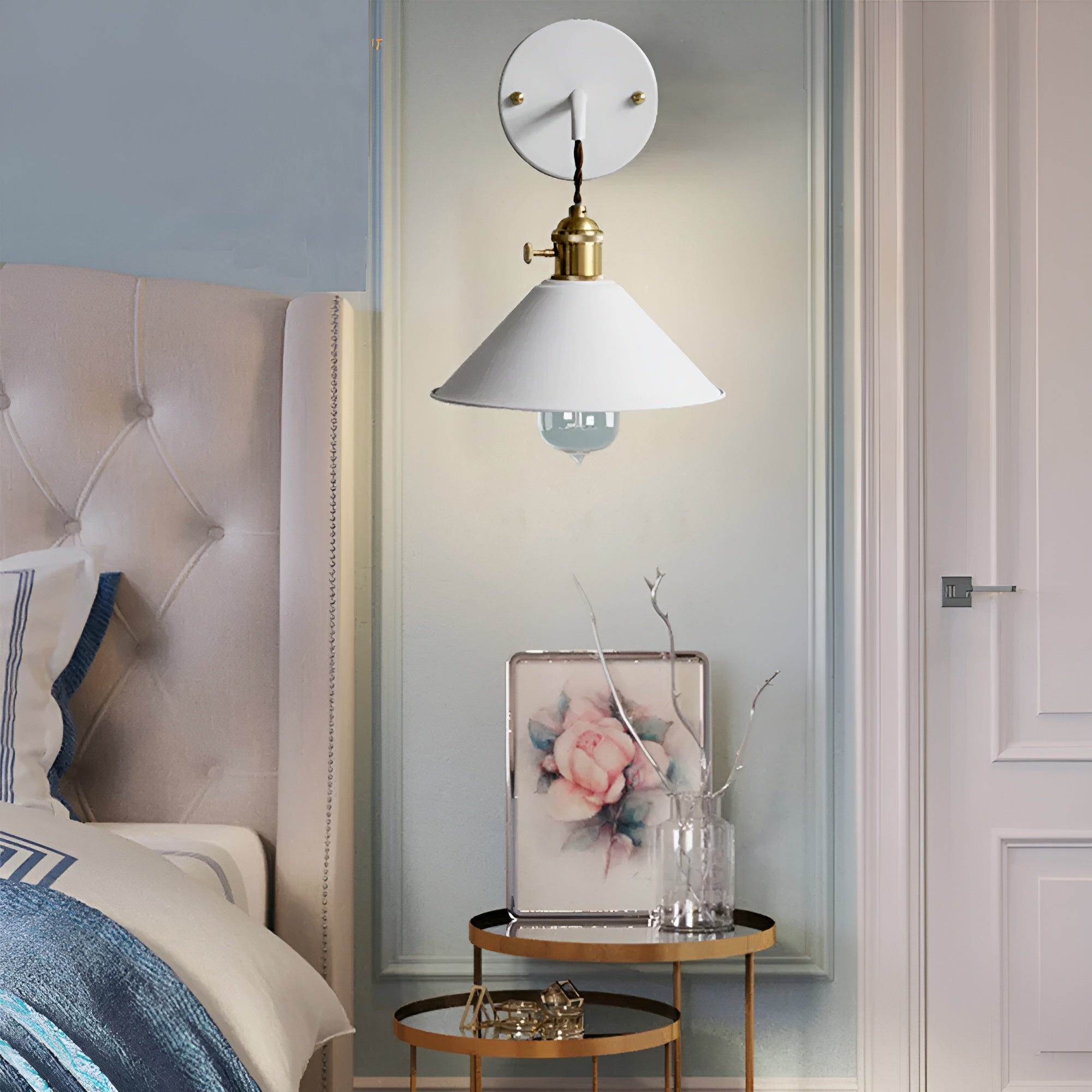 Retro Vintage Wall Lamp - Vintage-inspired Cone Metal Wall Lamp