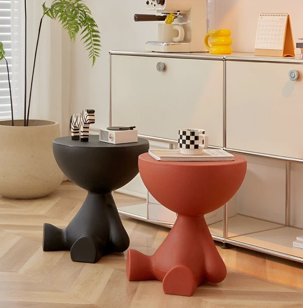 Creative Round Side Table in Cream