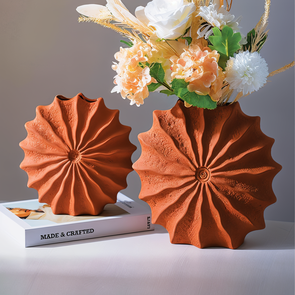 Folding Design Geometric Retro Vase