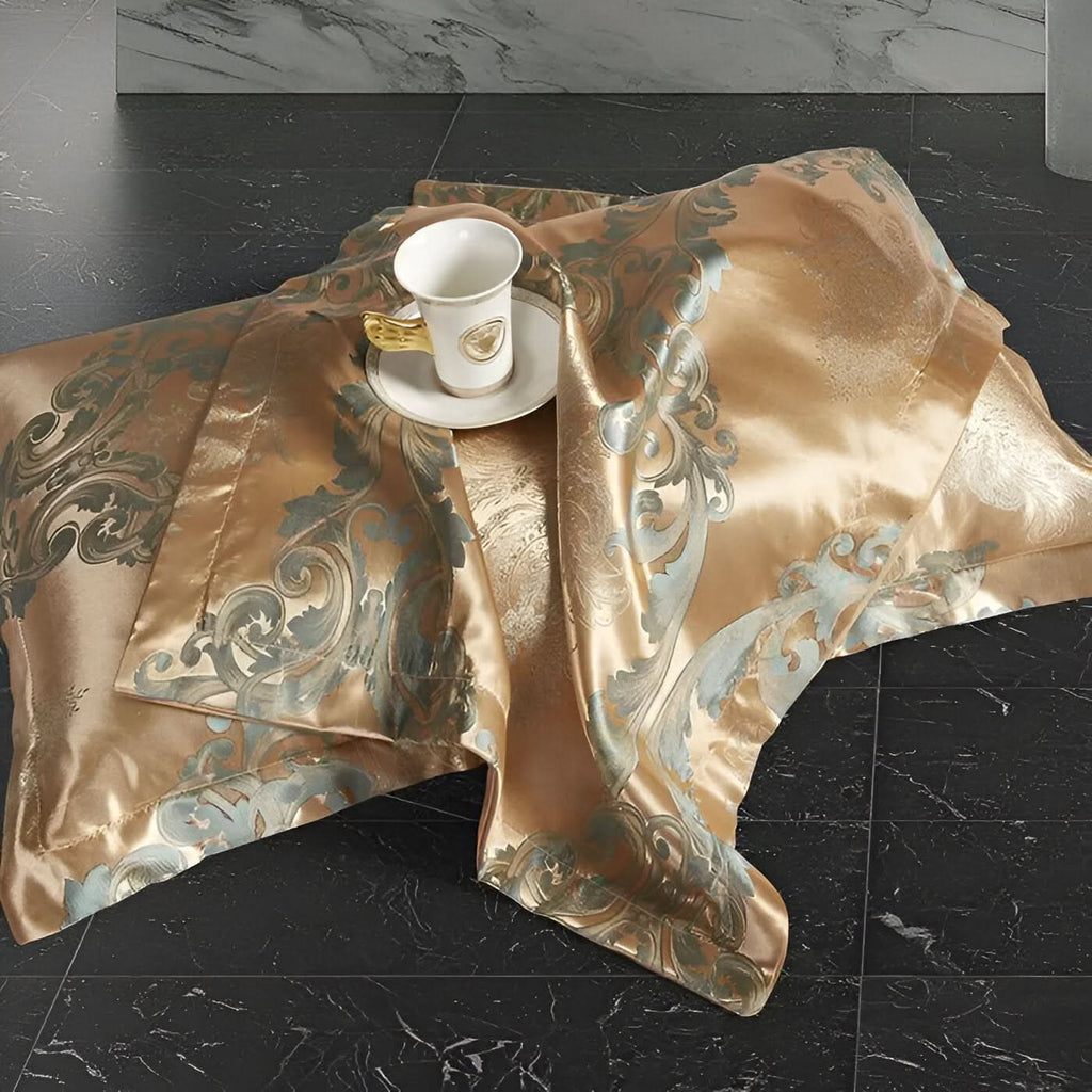 SILKLOFT – Elegant Satin Jacquard Bed Linen Set