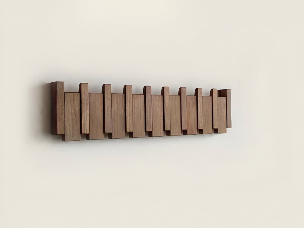Wooden Coat Hook in Piano Key Design for the Hall