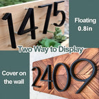 Black Full House Number - House Number Modern - House Number Sign