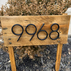 Black Full House Number - House Number Modern - House Number Sign