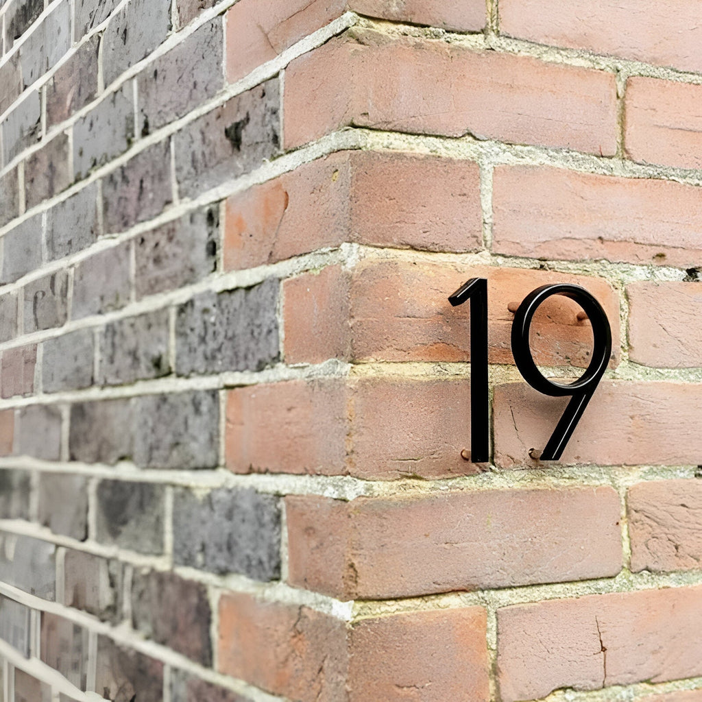 Black Full House Number - House Number Modern - House Number Sign