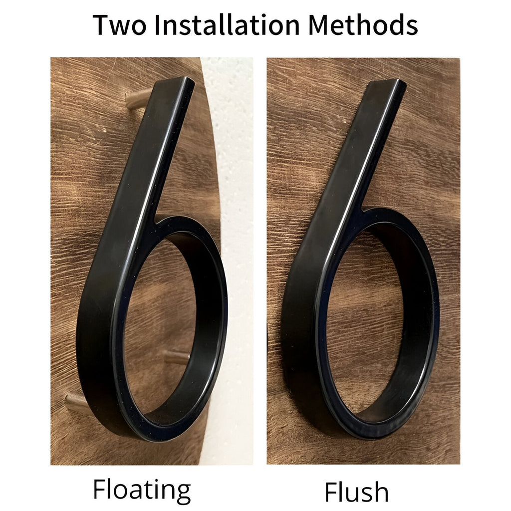 Black Full House Number - House Number Modern - House Number Sign