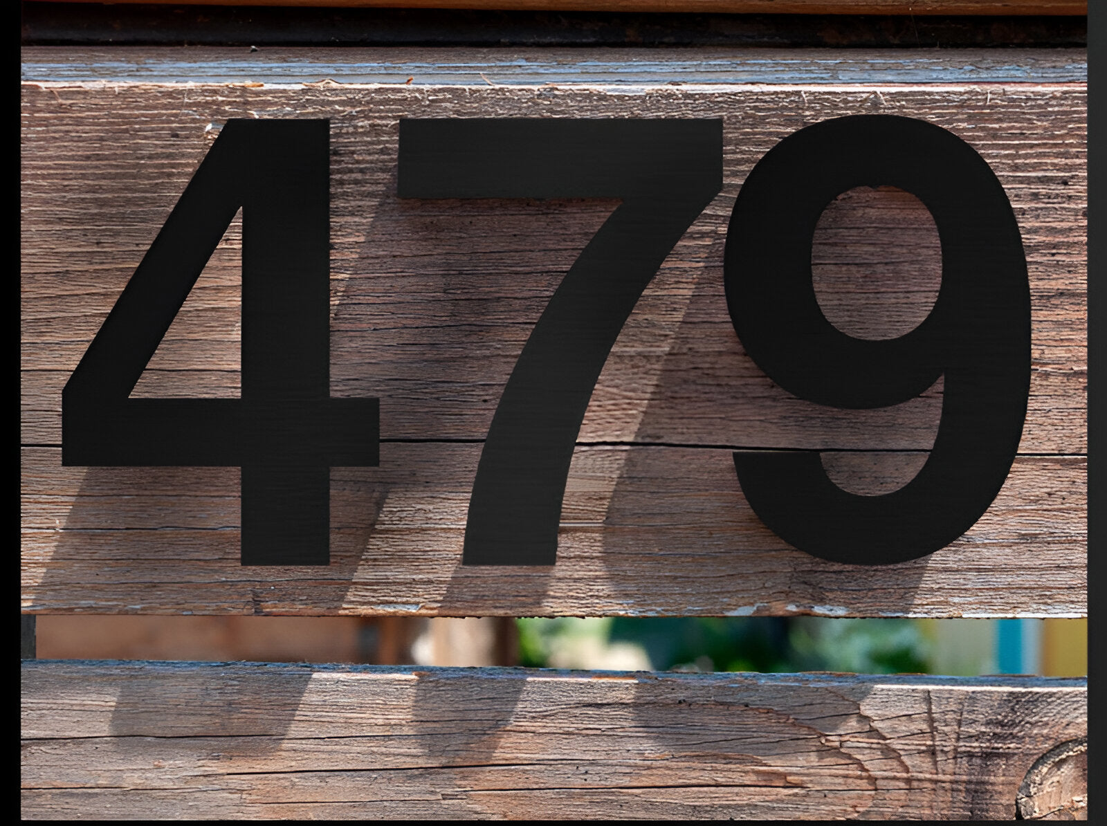 Black Full House Number - House Number Modern - House Number Sign