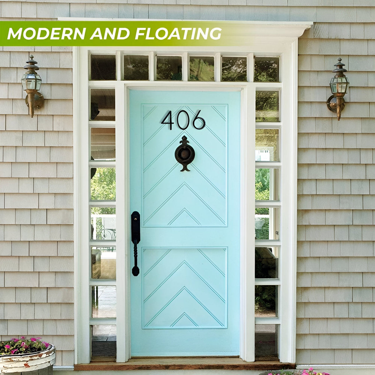 Black Full House Number - House Number Modern - House Number Sign