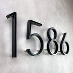 Black Full House Number - House Number Modern - House Number Sign