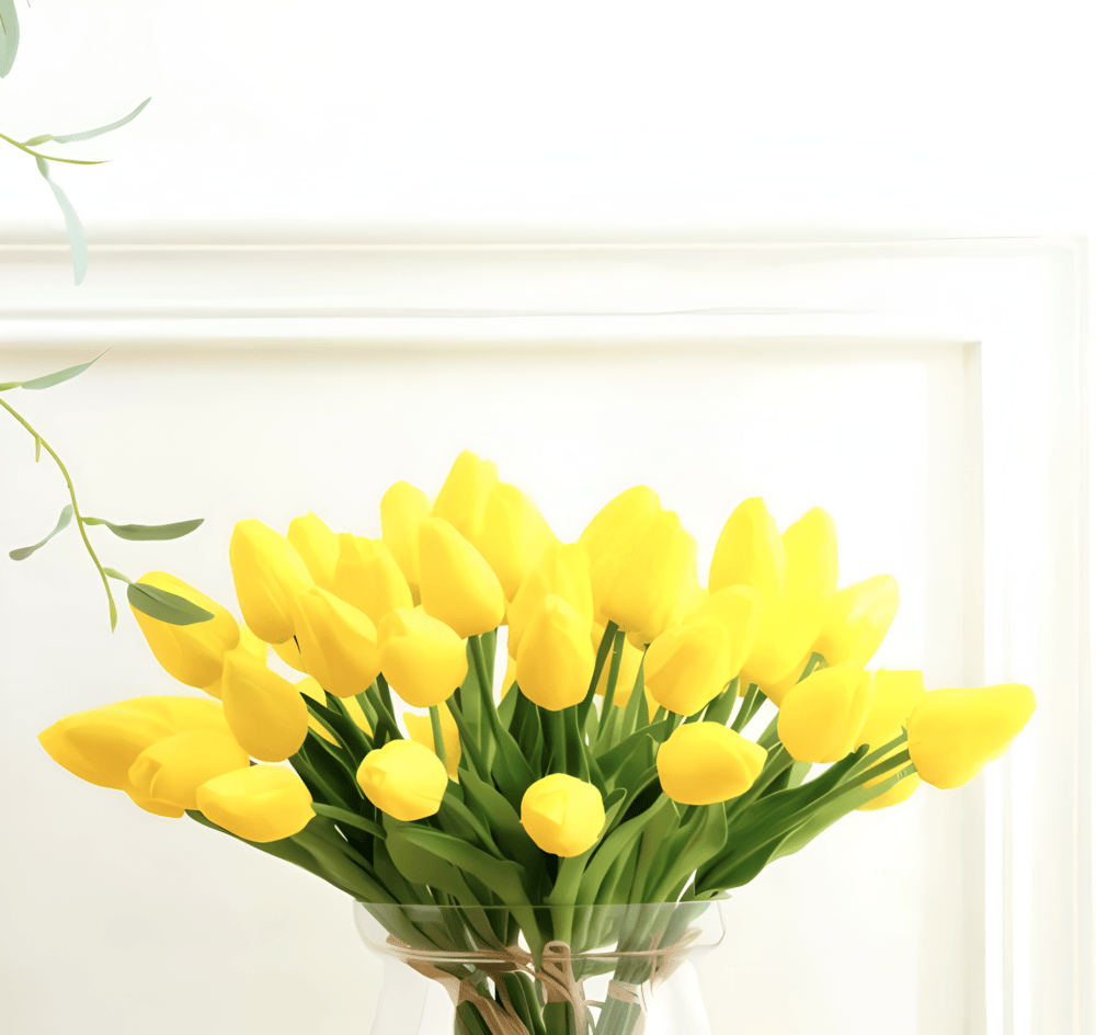 Set of 6 Realistic Artificial Tulip Bouquets for Home, Garden, and Party Decoration
