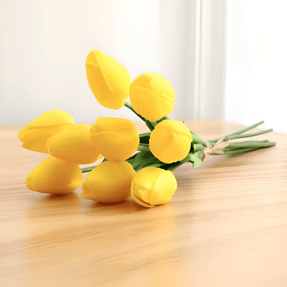 Set of 6 Realistic Artificial Tulip Bouquets for Home, Garden, and Party Decoration