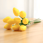 Set of 6 Realistic Artificial Tulip Bouquets for Home, Garden, and Party Decoration