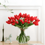 Set of 6 Realistic Artificial Tulip Bouquets for Home, Garden, and Party Decoration