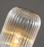 Nordic Table Lamp with Ribbed Glass