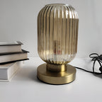 Nordic Table Lamp with Ribbed Glass