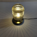 Nordic Table Lamp with Ribbed Glass