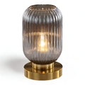 Nordic Table Lamp with Ribbed Glass