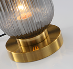Nordic Table Lamp with Ribbed Glass