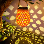 Solar Garden Lamp with Braided Bamboo Look