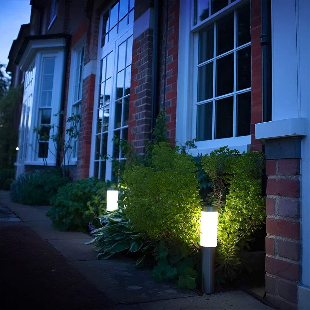 SolarShimmer - Stainless Steel Solar Post Lights Outdoor Lamp